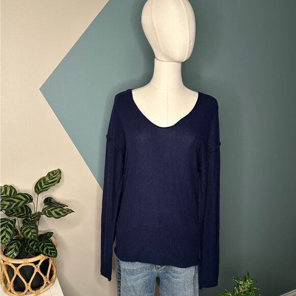 Project Social T Canyon Cozy Long Sleeve Top Pullover Modal V-Neck Sweater Small - Picture 1 of 13